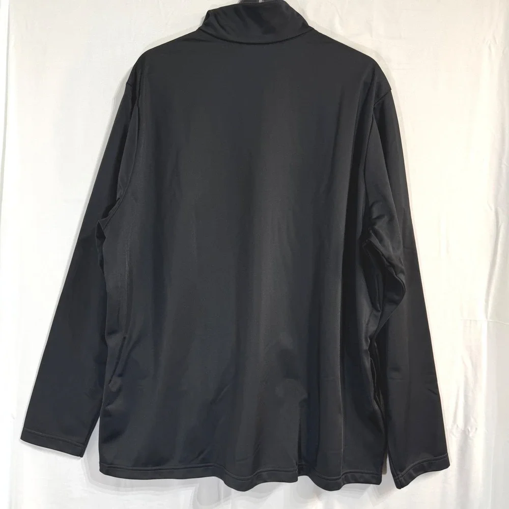 Adidas Men's XXL Tricot Track Jacket Black Full Zip Stand Collar Lightweight NWT